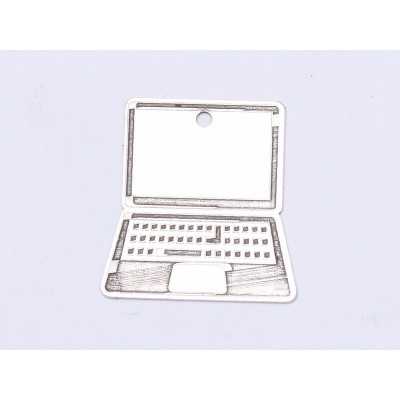 E0379 N Charm din argint laptop 19x18mm 0.4mm