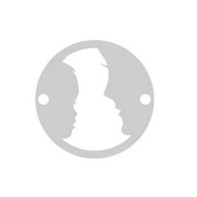 E0011-Link banut 16.5mm 0.33mm decupat cu model mama si copil 1 buc