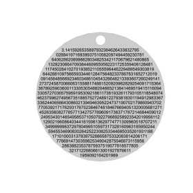 E0459 GS Link din argint cu 1000 zecimale ale lui PI 16.5mm 0.33mm