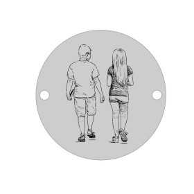 E0469 GS Link din argint adolescenti 16.5mm 0.33mm