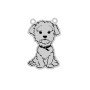 E0495 G Charm din argint 925 bichon frise 26x17mm 0.5mm