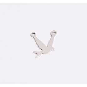 E0504-Link pasare Argint 925 13x11x0.5 MM-1buc