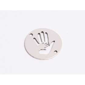 E0505-N-Link rotund argint 925 Hand in Hand 1 buc