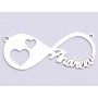Infinit decupat din argint cu 2 nume cca 16x33mm