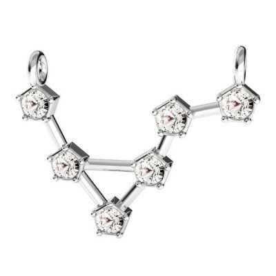 G0356-Link zodiac Balanta 925 cu cristale Swarovski-1 buc