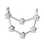 G0380-Link zodiac Capricorn 925 cu cristale Swarovski-1 buc