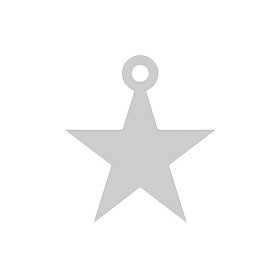 E0517 N Steluta din argint 10x11.5mm 0.33mm 1 buc