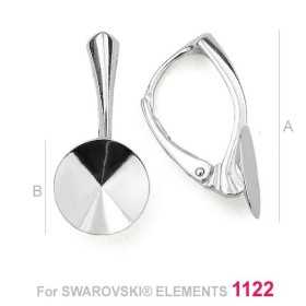 G0328-Leverback Swarovski Rivoli SS47 11mm NEW
