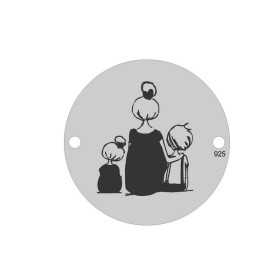 E0524 GS Link din argint 925 mama baiat si fetita 16.5mm 0.33mm 1 buc