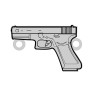 E0107-Link decupat argint 925Pistol 0.4mm