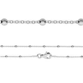 G0474-Lant argint 925 2.5mm x 32,5 cm cu incuietoare-1 buc