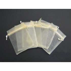 D010-Saculet din organza crem 15x10 cm-1 buc
