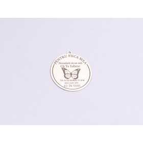 E0584-G- Pandant Pentru fiica mea 23x25mm, 0.5mm 1 buc