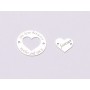 E0586-G-Set banut/inima "Mother`s Love" Ag 925 diametru16.5mm / grosime 0.33 mm