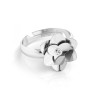 G2049-Inel reglabil argint trandafir cu cristal in mijloc