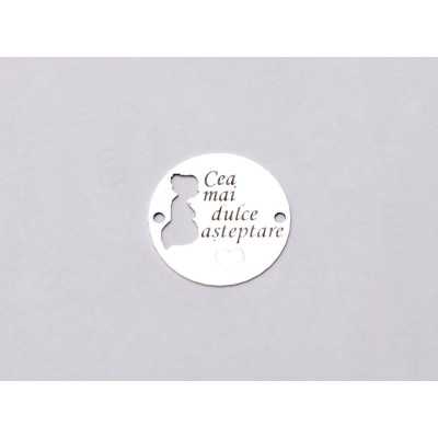 E0590 G Link argint Cea mai dulce asteptare 16.5mm 0.33-1buc