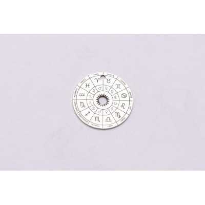 E0598-Pandant argint 925 Zodii 14mm 0.5mm grosime