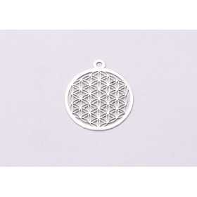 E0601 N Charm argint rotund filigranat 22mm 0.5mm-1 buc