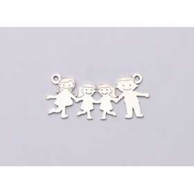 E0606-G-Link familie (parinti si doua fetite) -28x13x0.6 mm-1 buc