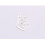  E0611 N Charm din argint 925 mama cu bebe si copil 20x15mm 0.5mm