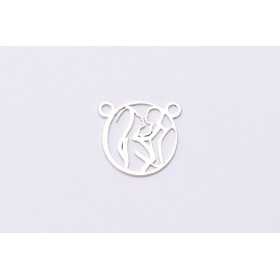 E0613-N-Charm Mama si copilul 925 17x17 mm 0.50mm grosime -1 buc