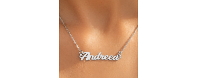 Coliere cu nume din argint personalizate